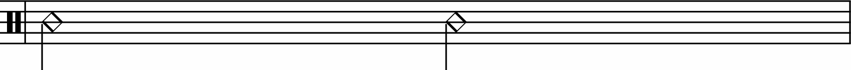 Half note rhythm example.
