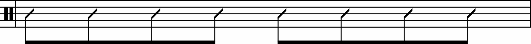Eighth-note rhythm example.