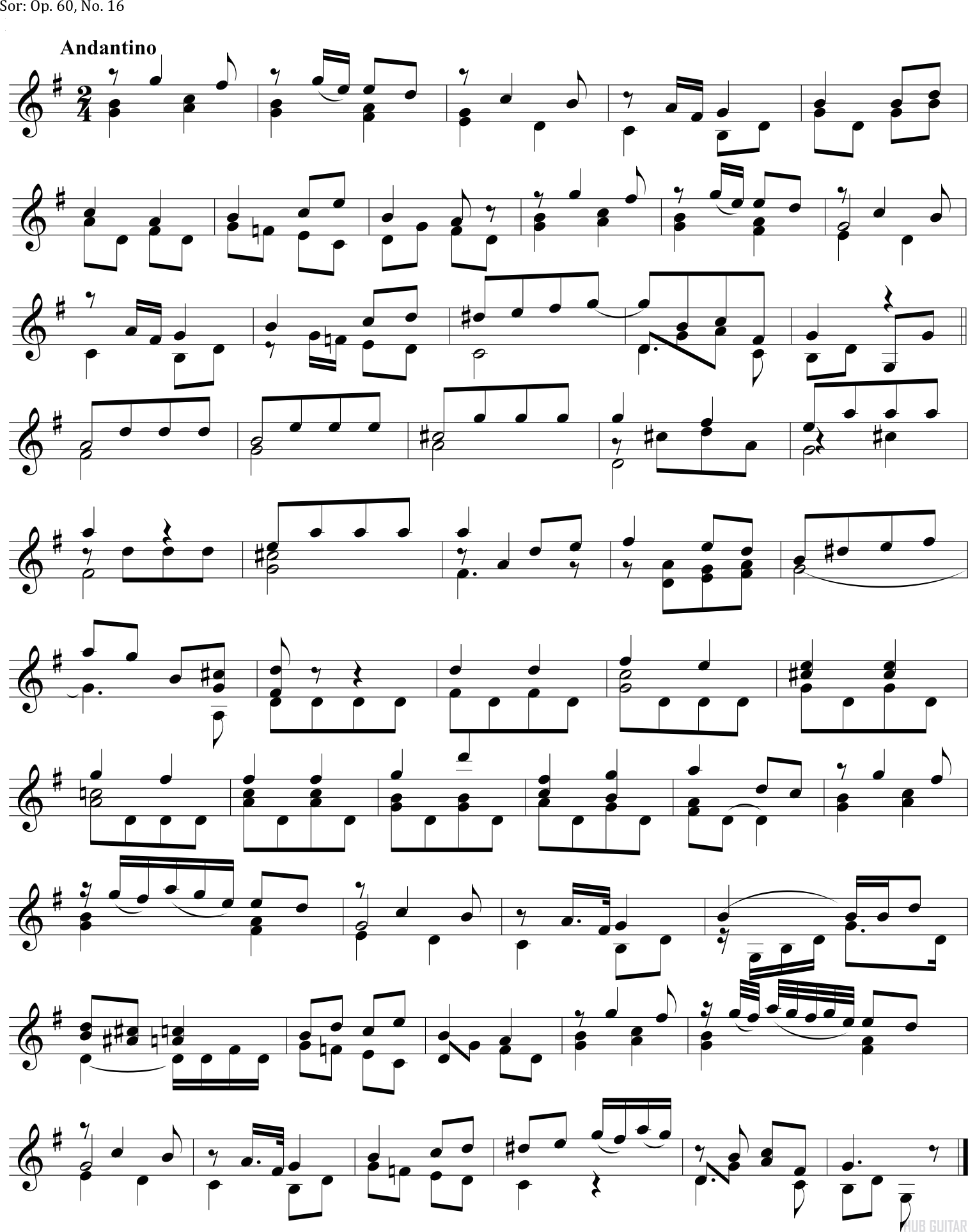 Sor-Etudes-Op6-no11 | This is Classical Guitar